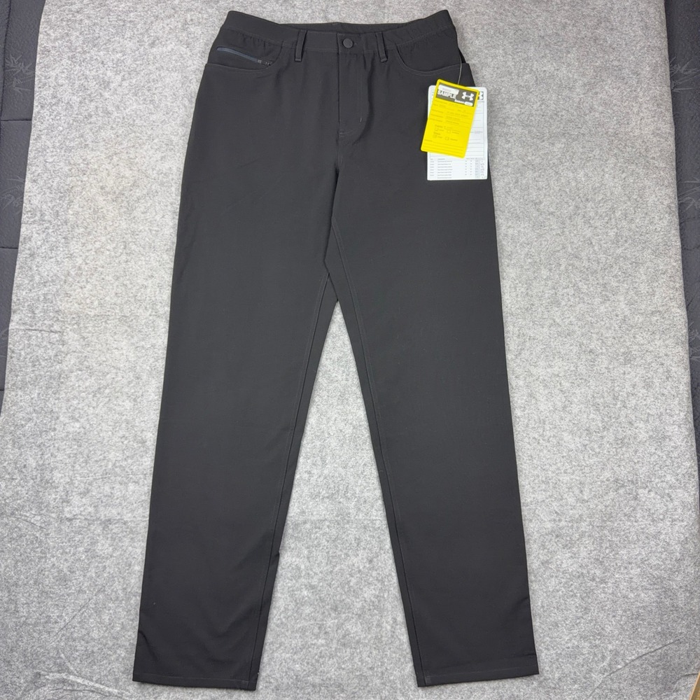 Under Armour Pants Mens 34x34 Black Tech Performance Golf Weartest Sample NWT